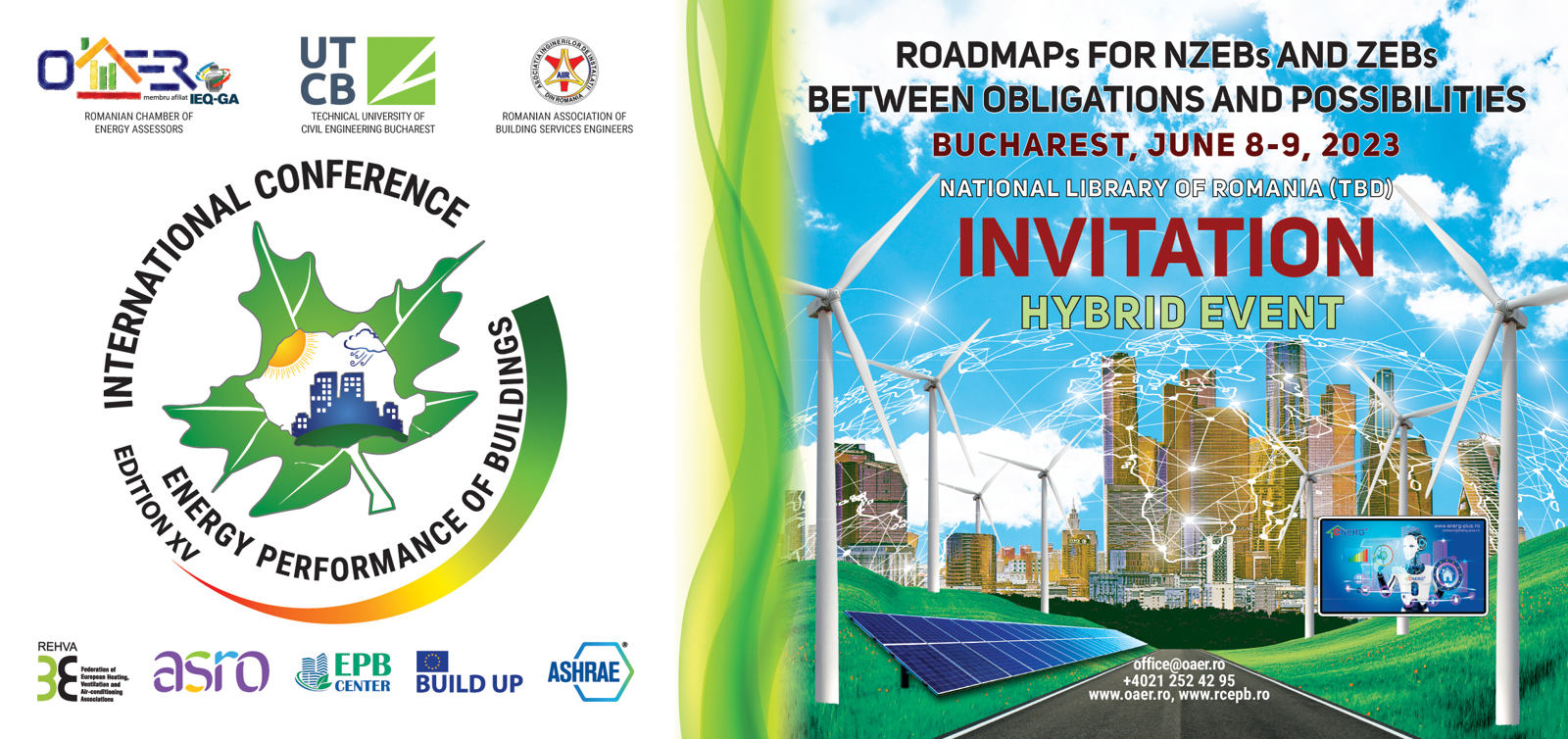 Conferința Internațională – Performanța Energetică a Clădirilor (RCEPB) Ediția a XV-a | Strategii și instrumente pentru NZEB și ZEB – între obligații și posibilități
